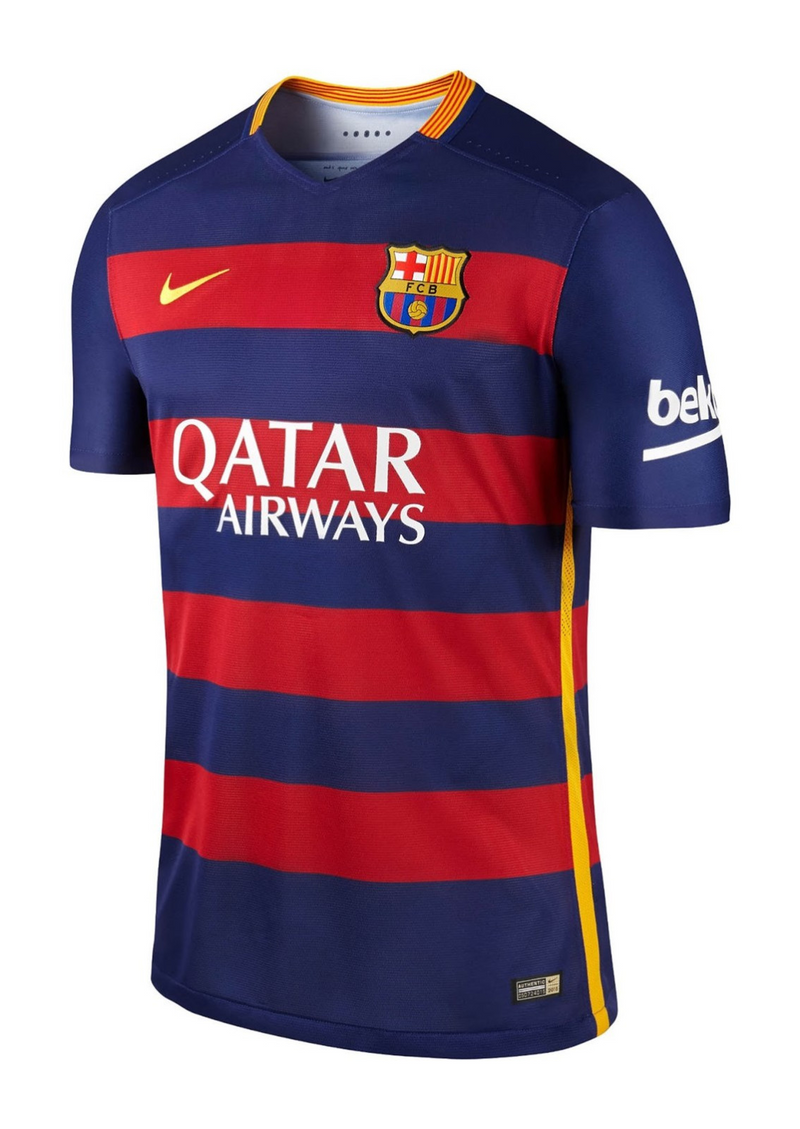 CAMISA RETRÔ NEYMAR JR 11 BARCELONA 2015/16 GRENÁ MASCULINA + CHAVEIRO ESPECIAL DE BRINDE