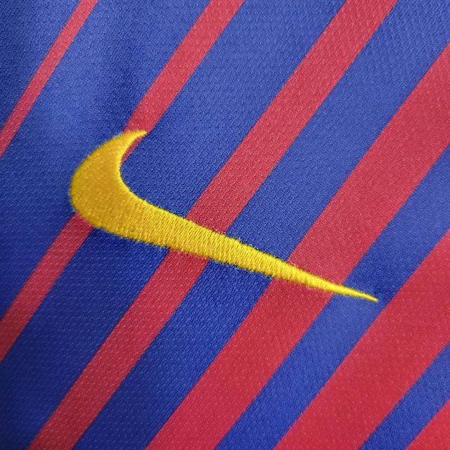 CAMISA RETRÔ NEYMAR JR 11 BARCELONA 2017/18 GRENÁ MASCULINA + CHAVEIRO ESPECIAL DE BRINDE