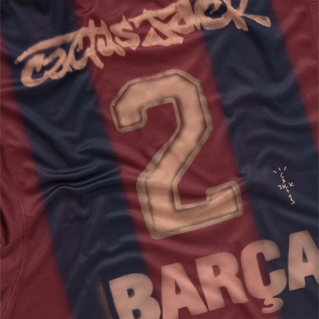 Camisa Barcelona I 2000/01 Retrô x Travis Scott Skeleton