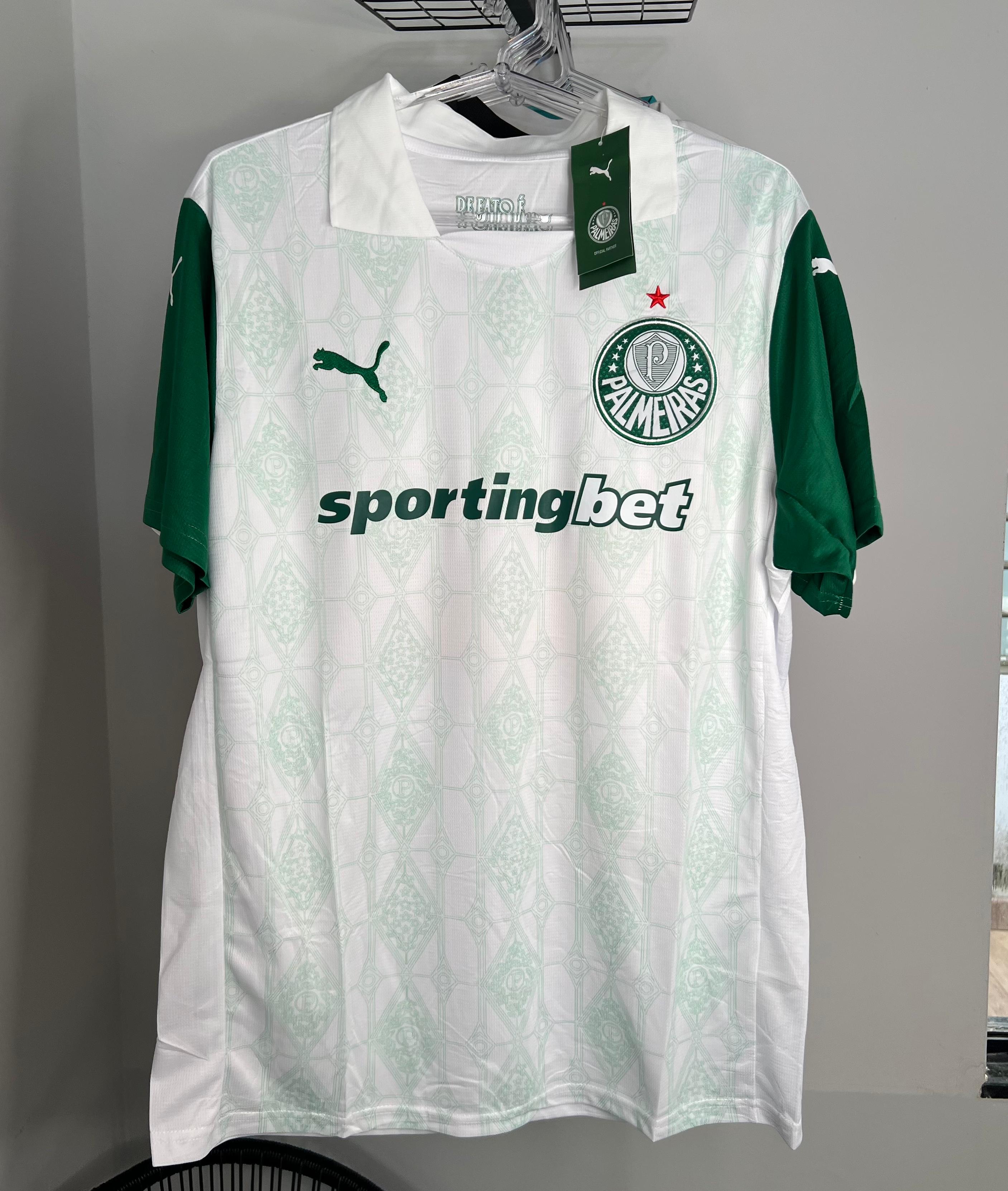 CAMISA VERDÃO TITULAR I 2025/26 PRONTA ENTREGA TORCEDOR MASCULINA BRANCA