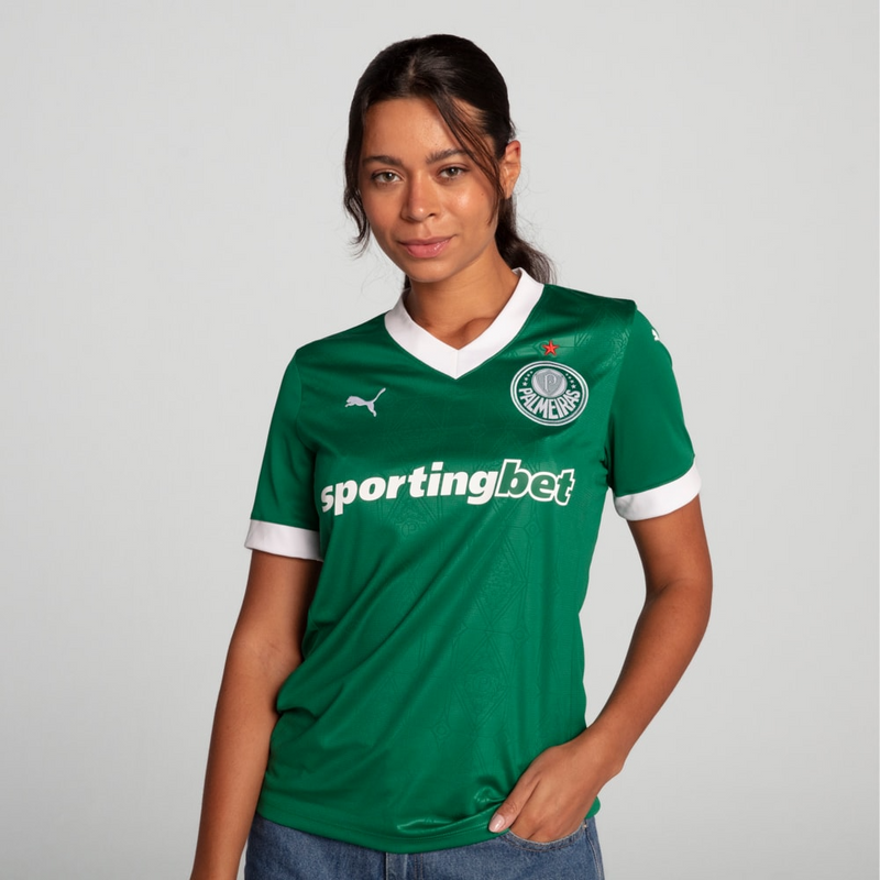 CAMISA FEMININA VERDÃO TIRULAR I 2025/26 TORCEDOR VERDE