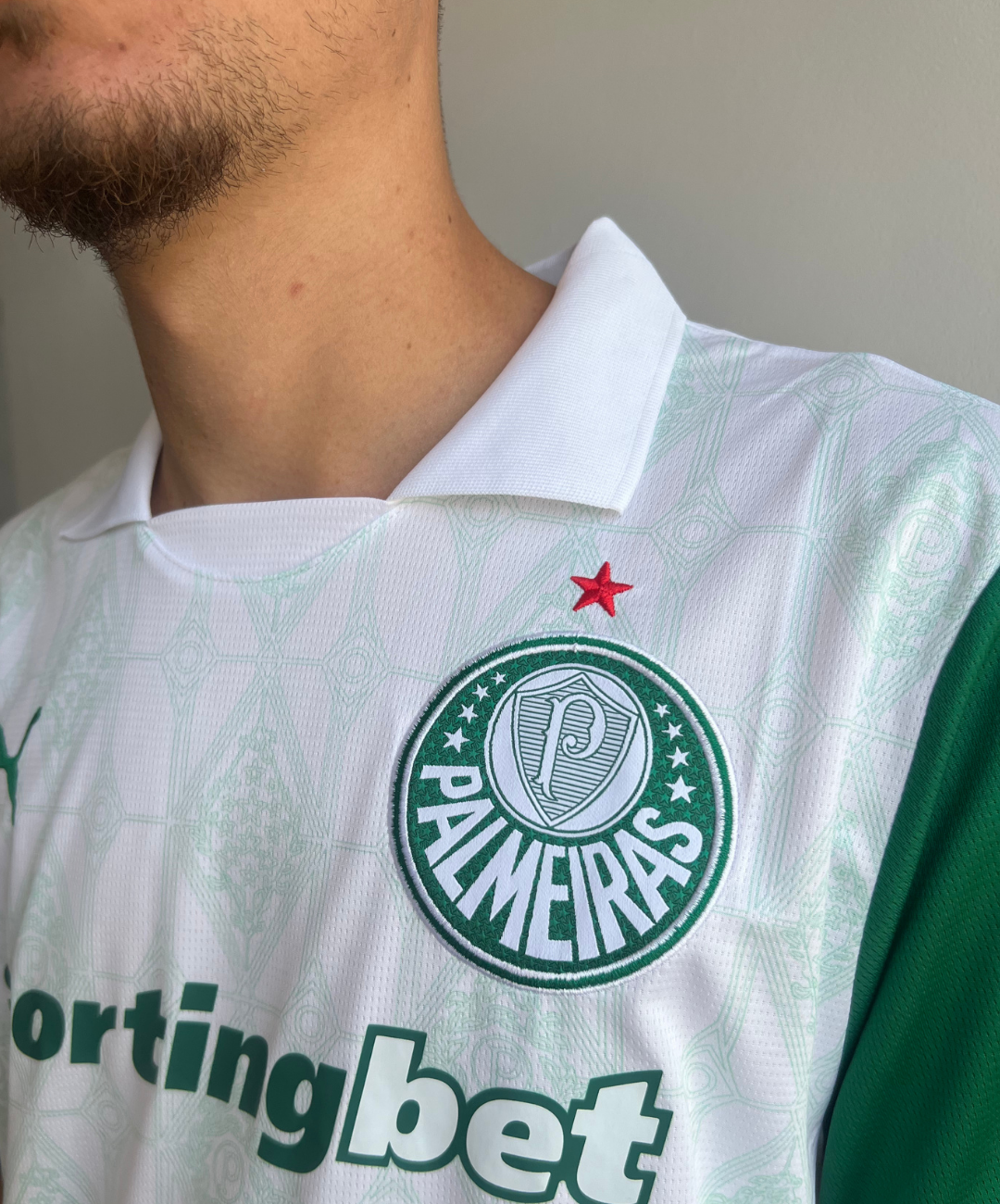 CAMISA VERDÃO TITULAR I 2025/26 PRONTA ENTREGA TORCEDOR MASCULINA BRANCA