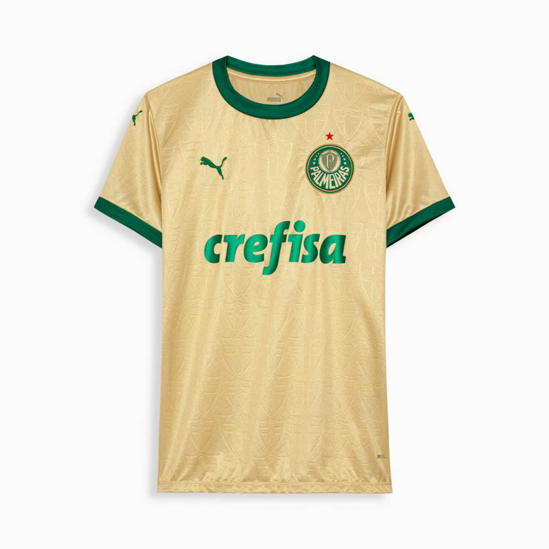 CAMISA FEMININA PALMEIRAS III THIRD 2024/25 DOURADA