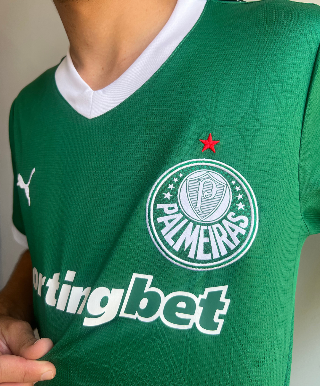 CAMISA VERDÃO TITULAR I 2025/26 PRONTA ENTREGA TORCEDOR MASCULINA VERDE