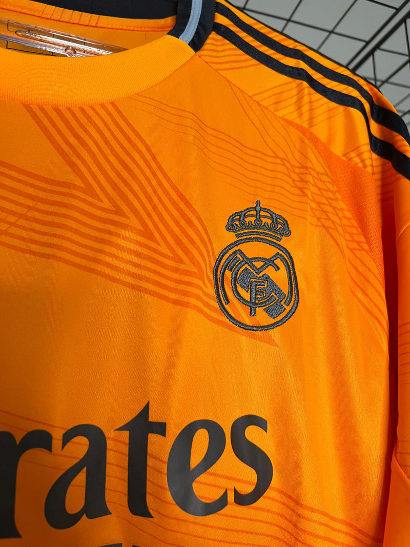 CAMISA REAL MADRID II LARANJA 2024/25 TORCEDOR PRONTA ENTREGA