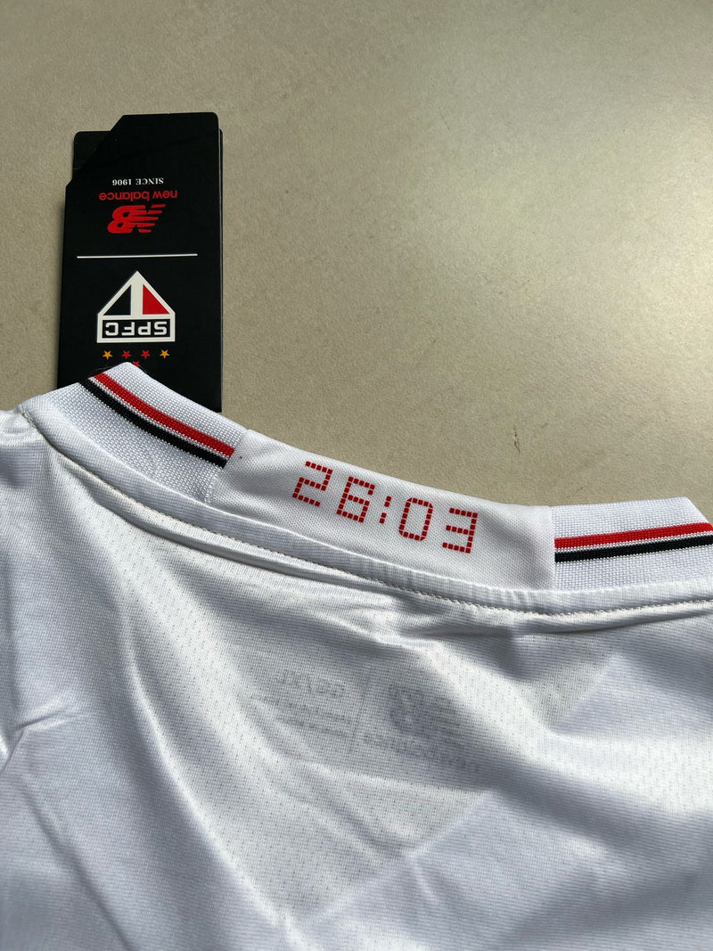 CAMISA SÃO PAULO TITULAR I 2025/26 TORCEDOR BRANCA PRONTA ENTREGA