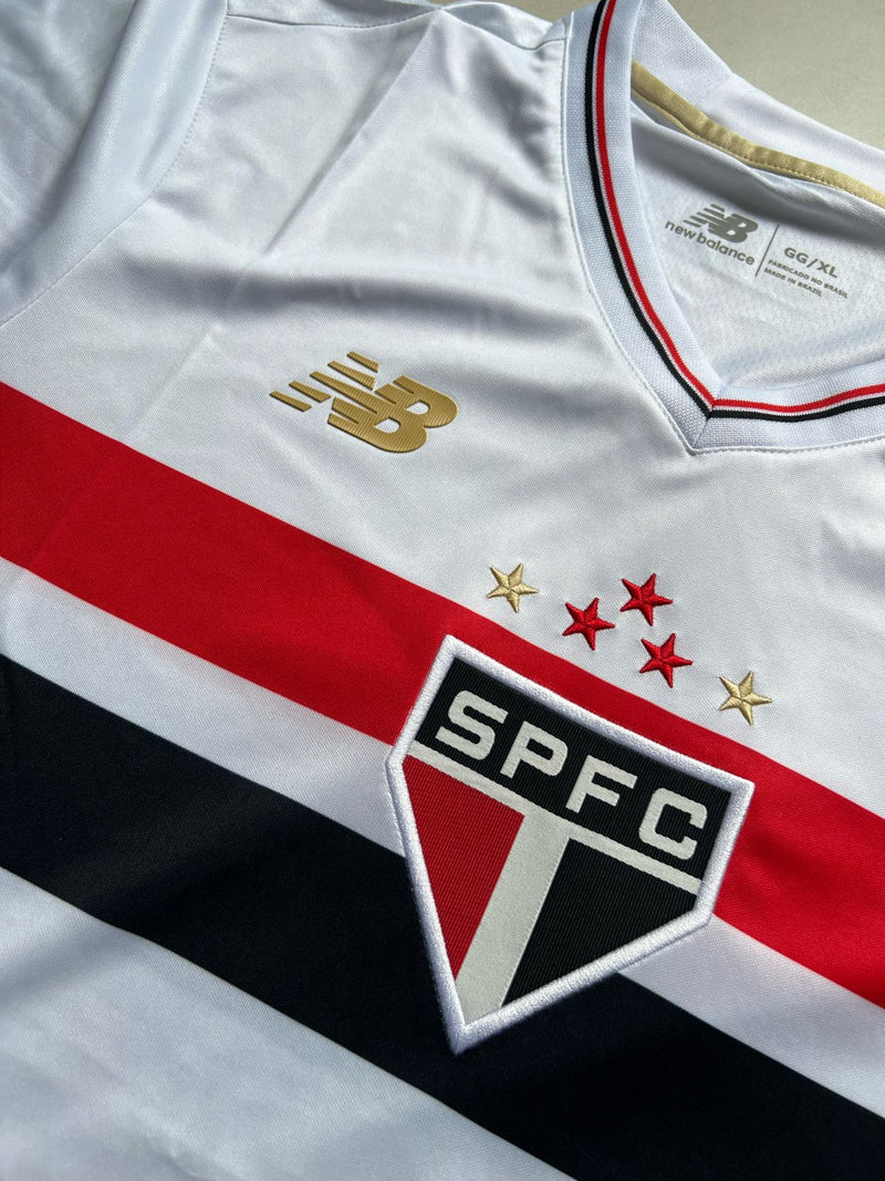 CAMISA SÃO PAULO TITULAR I 2025/26 TORCEDOR BRANCA PRONTA ENTREGA