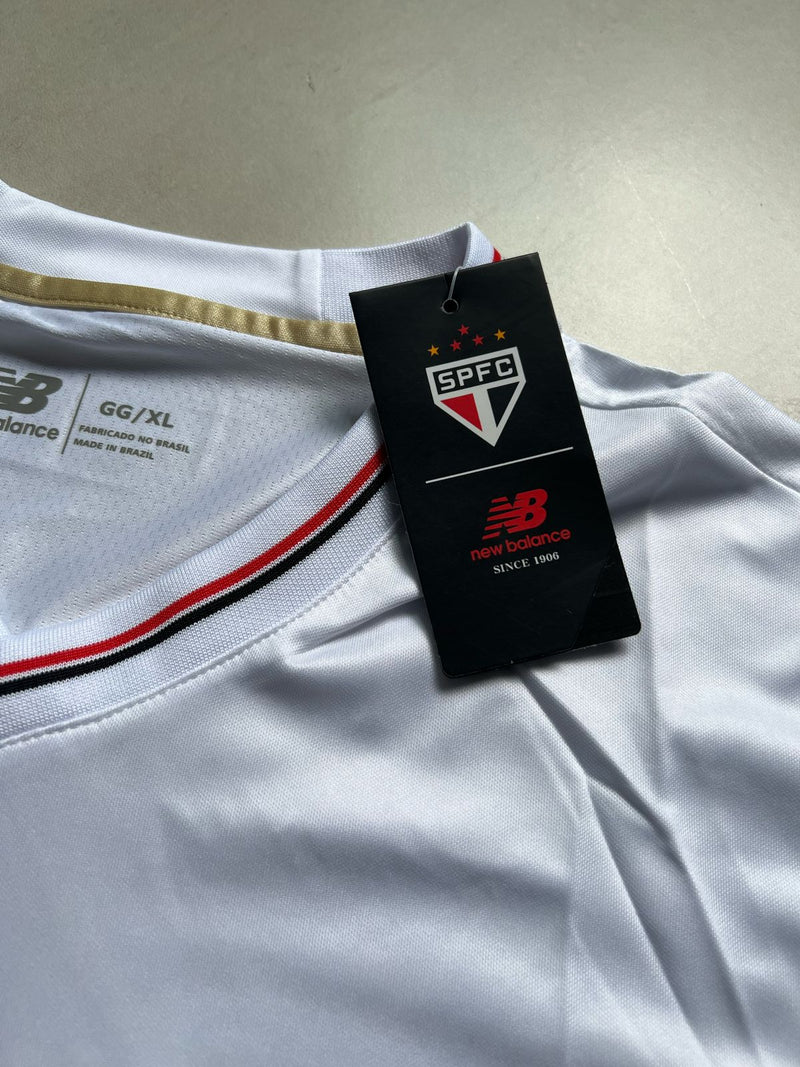 CAMISA SÃO PAULO TITULAR I 2025/26 TORCEDOR BRANCA PRONTA ENTREGA