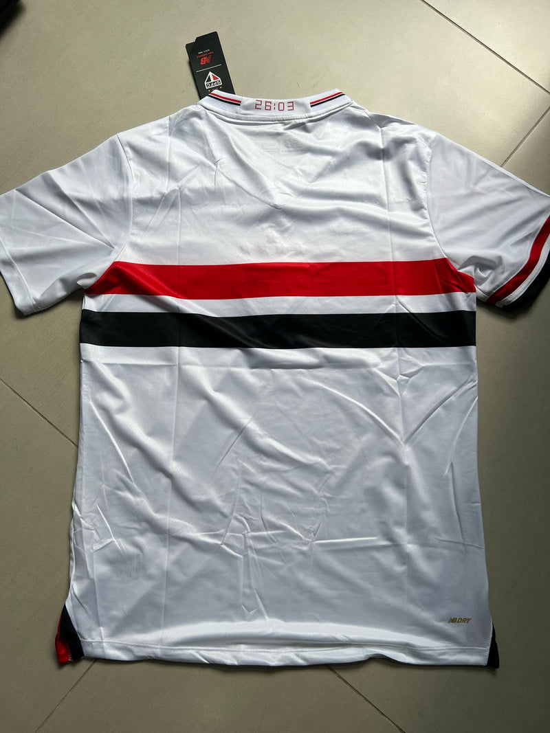 CAMISA SÃO PAULO TITULAR I 2025/26 TORCEDOR BRANCA PRONTA ENTREGA