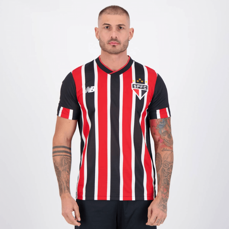 camisa_new_balance_são_paulo_ii_masculina_brasileirão_lançamento_torcedor_vermelha_branca_2024-25_away