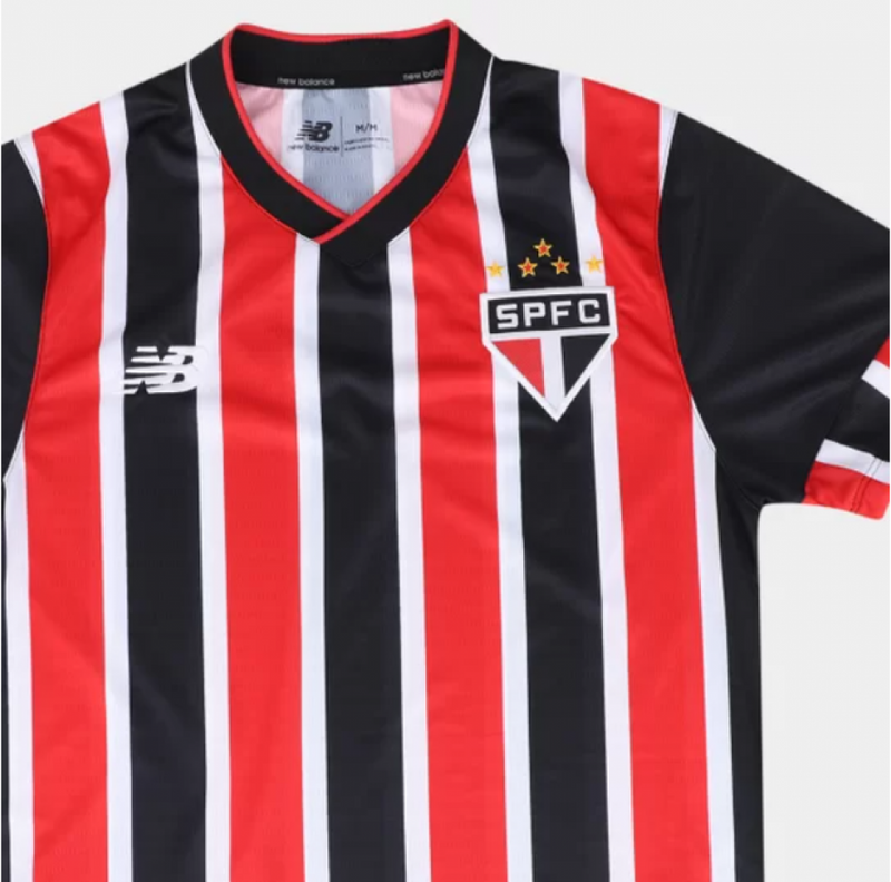 camisa_new_balance_são_paulo_ii_masculina_brasileirão_lançamento_torcedor_vermelha_branca_2024-25_away