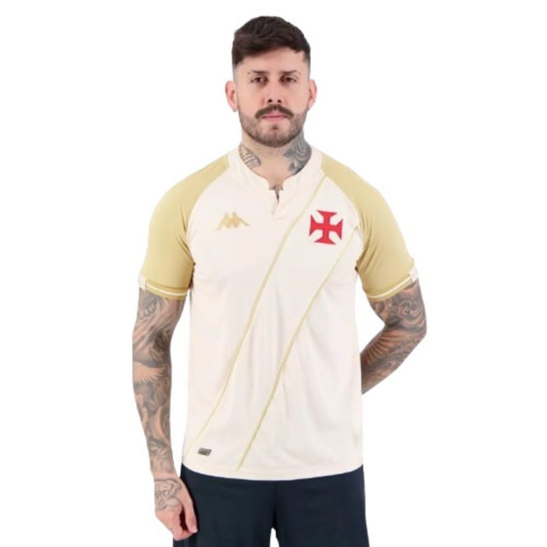 CAMISA VASCO III TERCEIRA 2024/25 BEGE TORCEDOR PRONTA ENTREGA