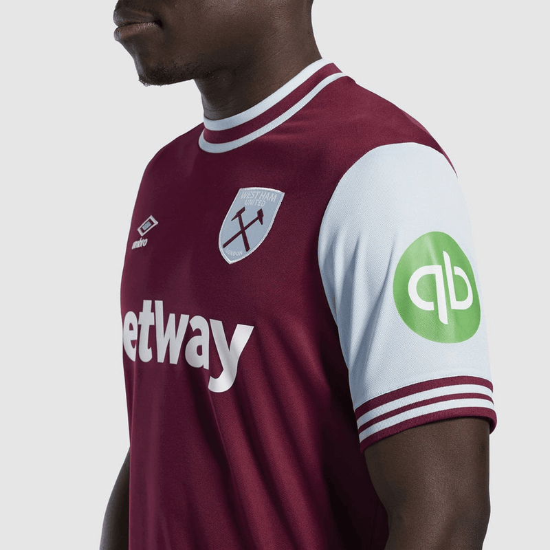 camisa-west-ham-24-25-vermelha-umbro-betway-lançamento