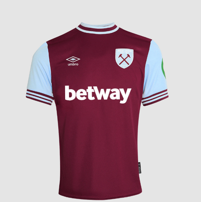 camisa-west-ham-24-25-vermelha-umbro-betway-lançamento