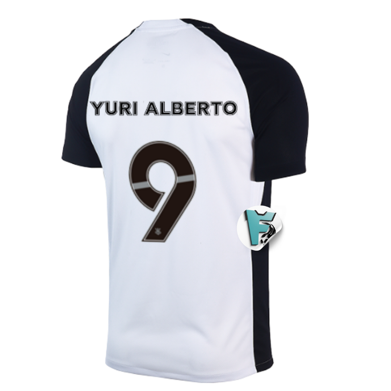 PRÉ VENDA CAMISA YURI ALBERTO 9 TITULAR 2025/26 BRANCA MASCULINA TORCEDOR
