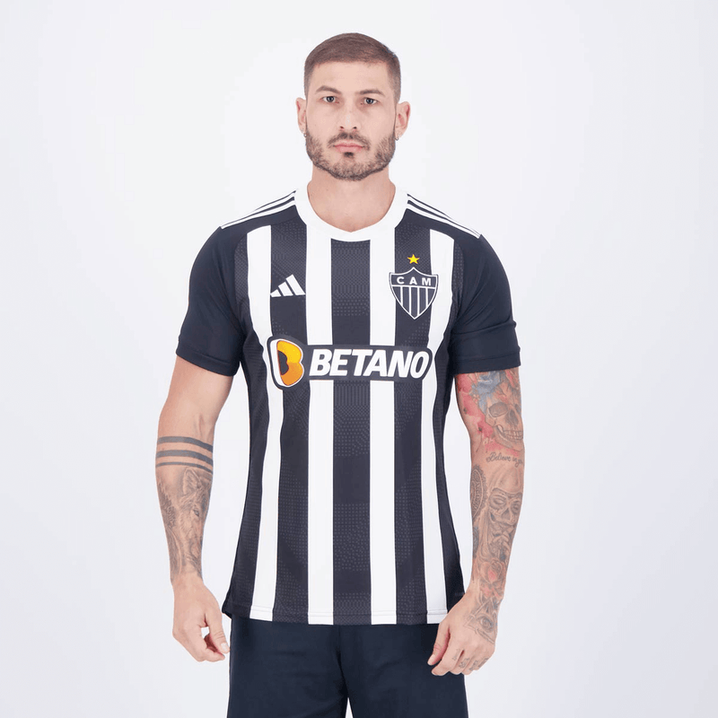 CAMISA ATLÉTICO MINEIRO I 2024/25 HOME TORCEDOR PRETA/BRANCA