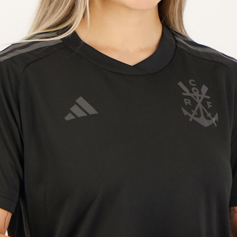 camisa_adidas_flamengo_i_2024_feminina-lançamento-24-25-torcedor-preta-23-24-holográfica