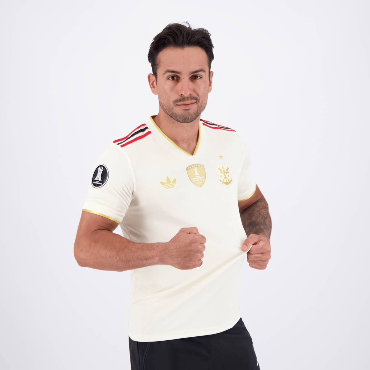 CAMISA MENGÃO THIRD EDIÇÃO TETRACAMPEÃO + PATCHS LIBERTADORES