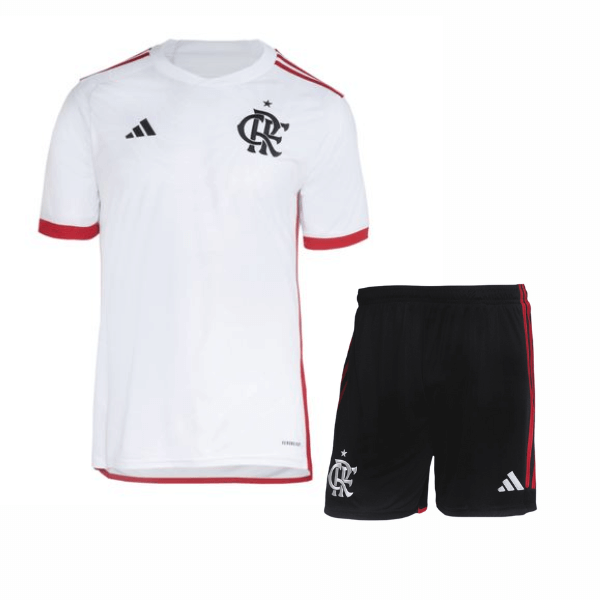 camisa_adidas_flamengo_infantil_conjunto-infantil-lançamento-torcedor-HA-2024-25-branca-home-adidas