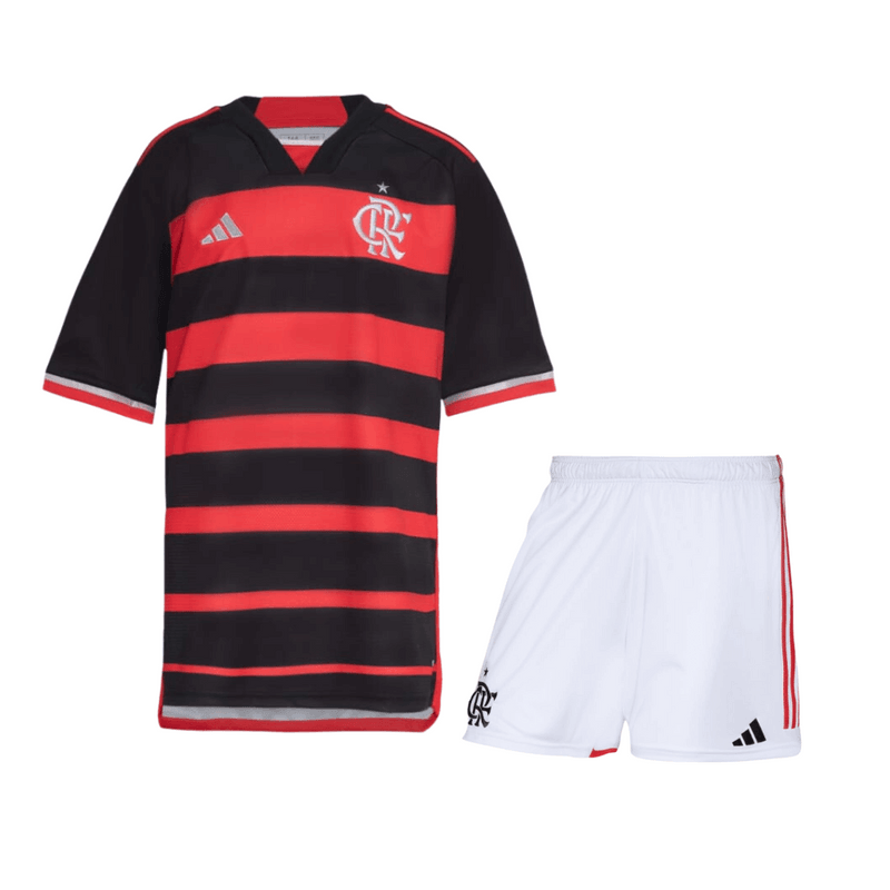 camisa_adidas_flamengo_infantil_conjunto-infantil-lançamento-torcedor-preta-VERMELHA-2024-25-home-adidas