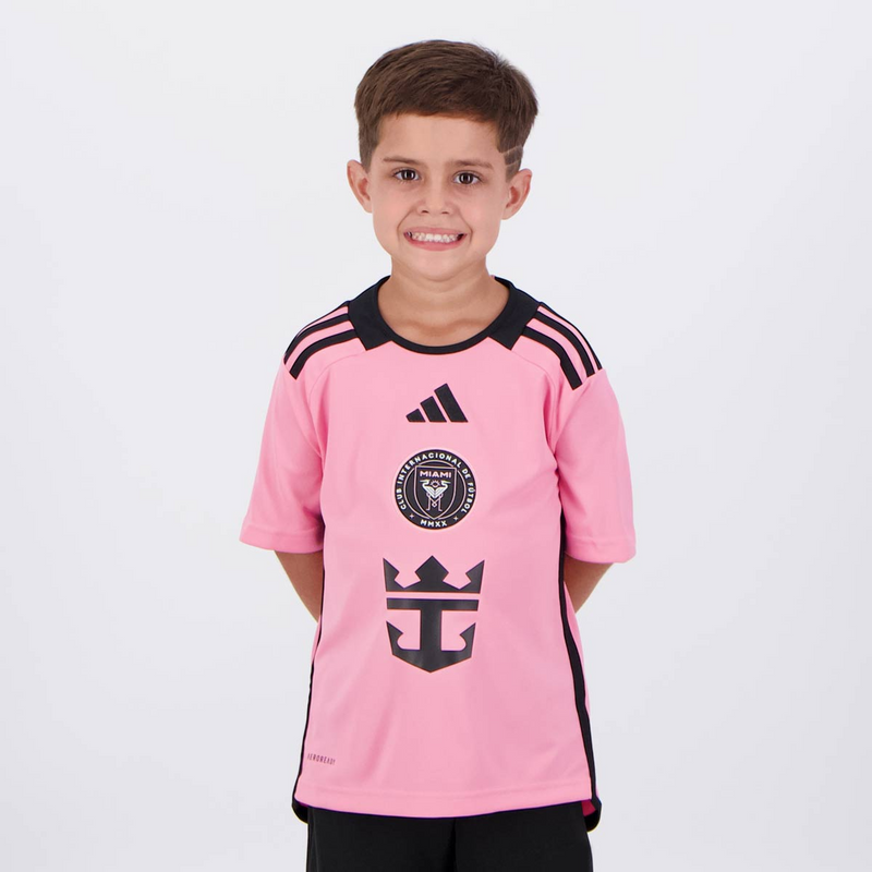 CAMISA INFANTIL INTER MIAMI HOME I 2024/25 ROSA PRONTA ENTREGA