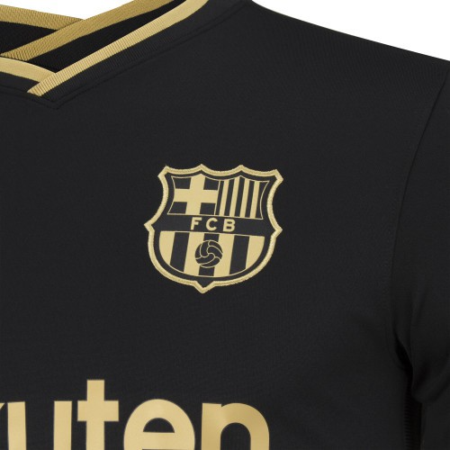 CAMISA RETRÔ BARCELONA 2020/21 PRETA/DOURADA