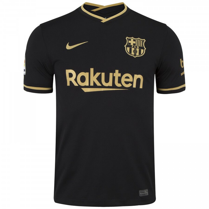 CAMISA RETRÔ BARCELONA 2020/21 PRETA/DOURADA