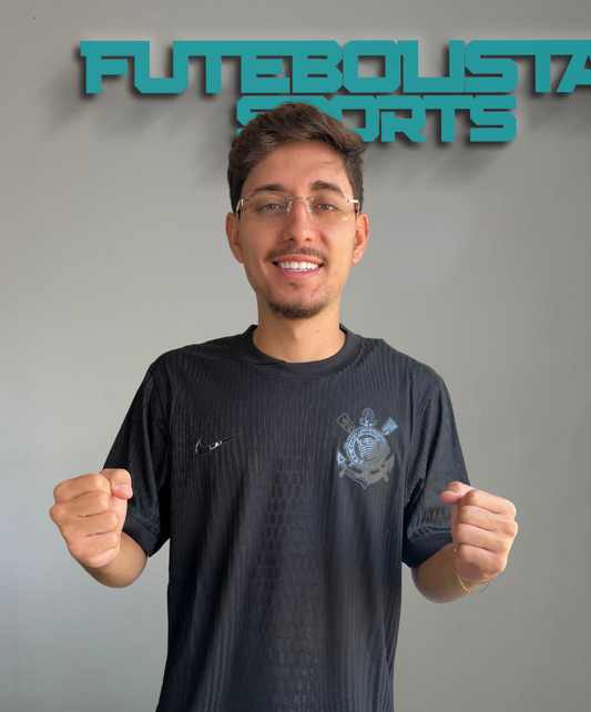CAMISA TIMAO II AWAY 2024/25 VERSÃO JOGADOR PRETA ALL BLACK