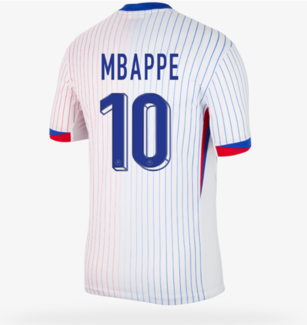 CAMISA FRANÇA MBAPPE #10 AWAY II 2024/25 TORCEDOR EUROCOPA