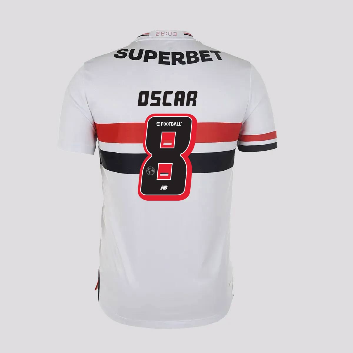 CAMISA SÃO PAULO TITULAR I 2025/26 TORCEDOR BRANCA