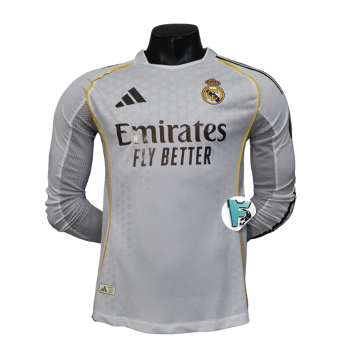 CAMISA REAL MADRID I TITULAR 2025/26 AUTHENTIC VERSÃO JOGADOR MANGA LONGA