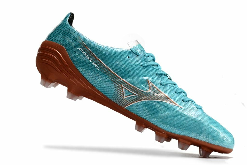 Chuteira de Campo Mizuno Alpha Made In Japan FG Azure Blue Pack