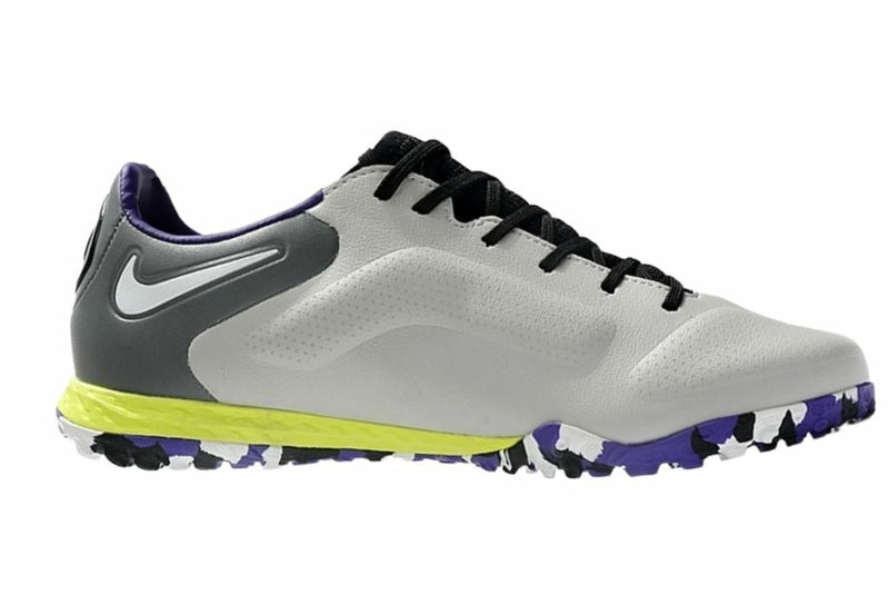 Chuteira Nike Tiempo Legend 9 Society TF Cinza/Roxo