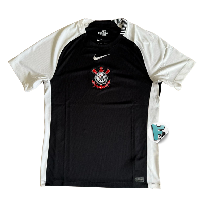 CAMISA TIMAO RESERVA 2025/26 PRETA MASCULINA TORCEDOR