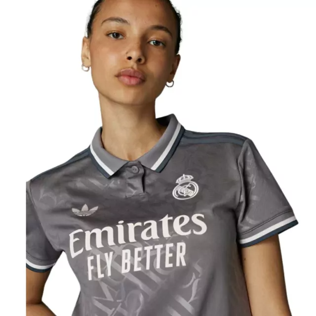 CAMISA FEMININA REAL MADRID THIRD III 2024/25 CINZA