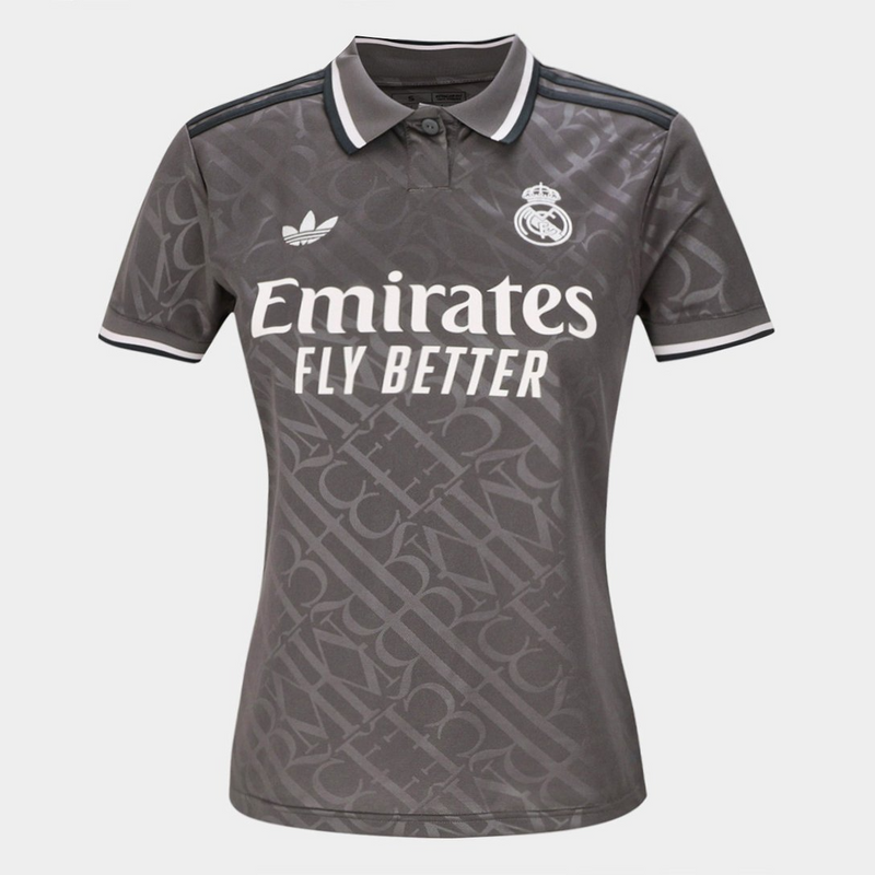 CAMISA FEMININA REAL MADRID THIRD III 2024/25 CINZA