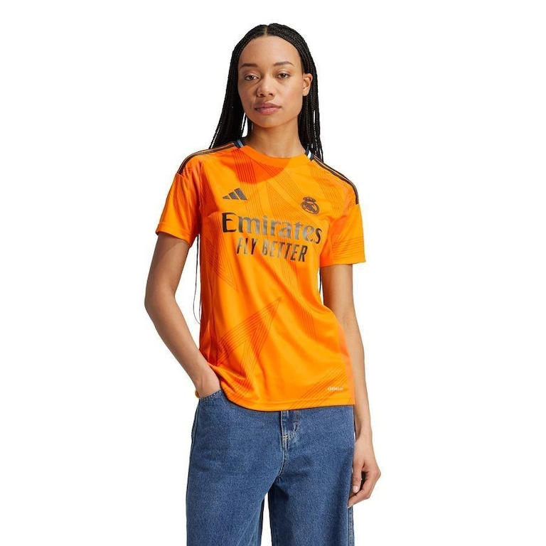 CAMISA FEMININA REAL MADRID RESERVA II 2024/25 LARANJA