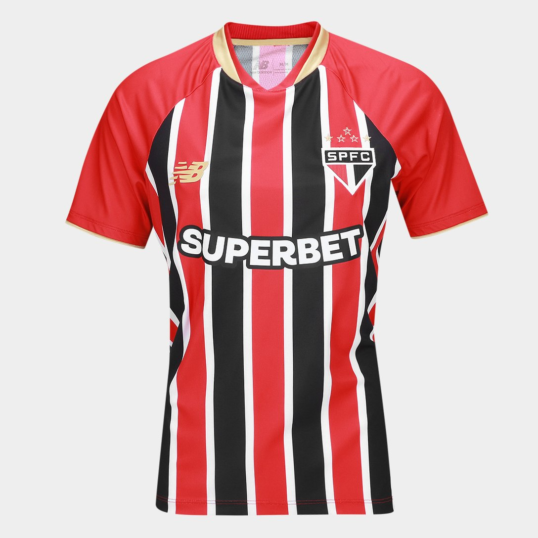 CAMISA FEMININA SÃO PAULO RESERVA I 2025/26 FEMININA TRICOLOR