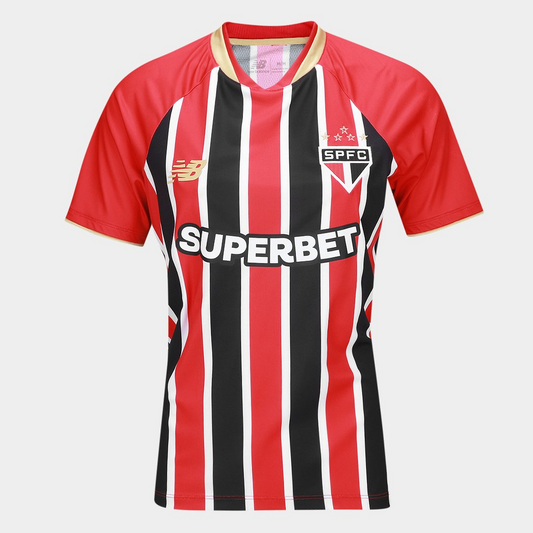 CAMISA FEMININA SÃO PAULO RESERVA I 2025/26 FEMININA TRICOLOR