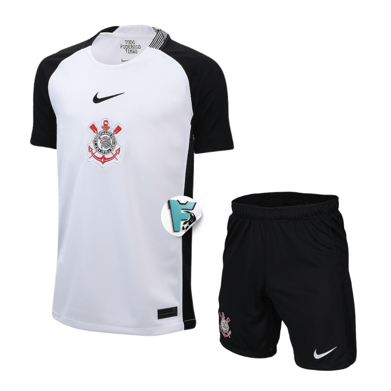 CONJUNTO INFANTIL TIMAO TITULAR I HOME 2025/26 BRANCA