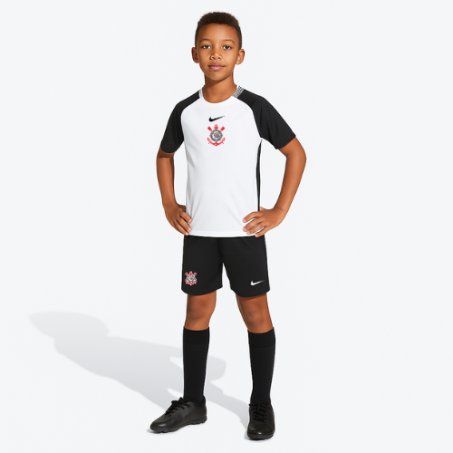 CONJUNTO INFANTIL TIMAO TITULAR I HOME 2025/26 BRANCA