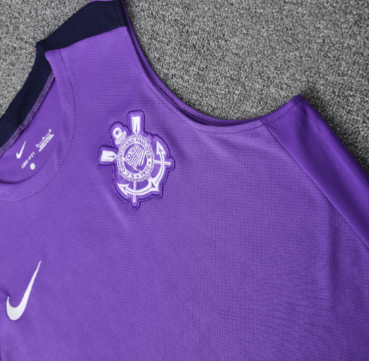 CONJUNTO TIMAO TREINO 2025/26 ROXA MASCULINA (REGATA+SHORTS)