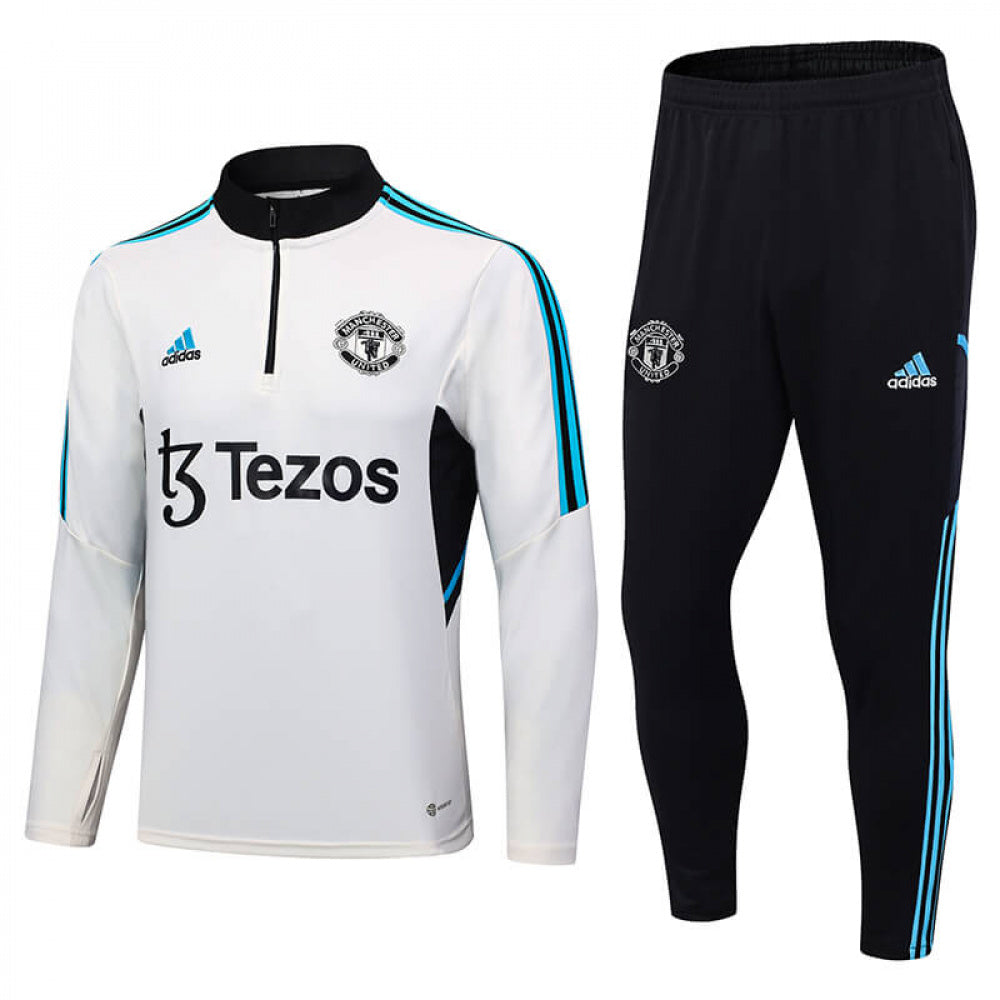 AGASALHO MANCHESTER UNITED TREINO 2023/24 BRANCO/AZUL