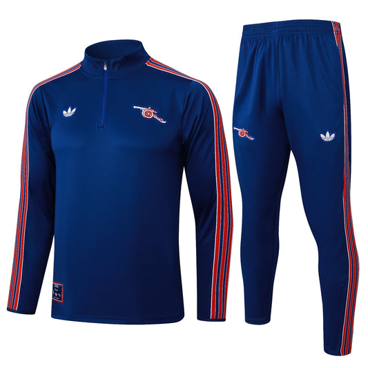 Conjunto Arsenal Zíper Curto Azul