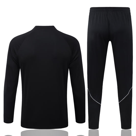 Conjunto Paris Saint Germain Zíper Curto Treino Preto 26/27