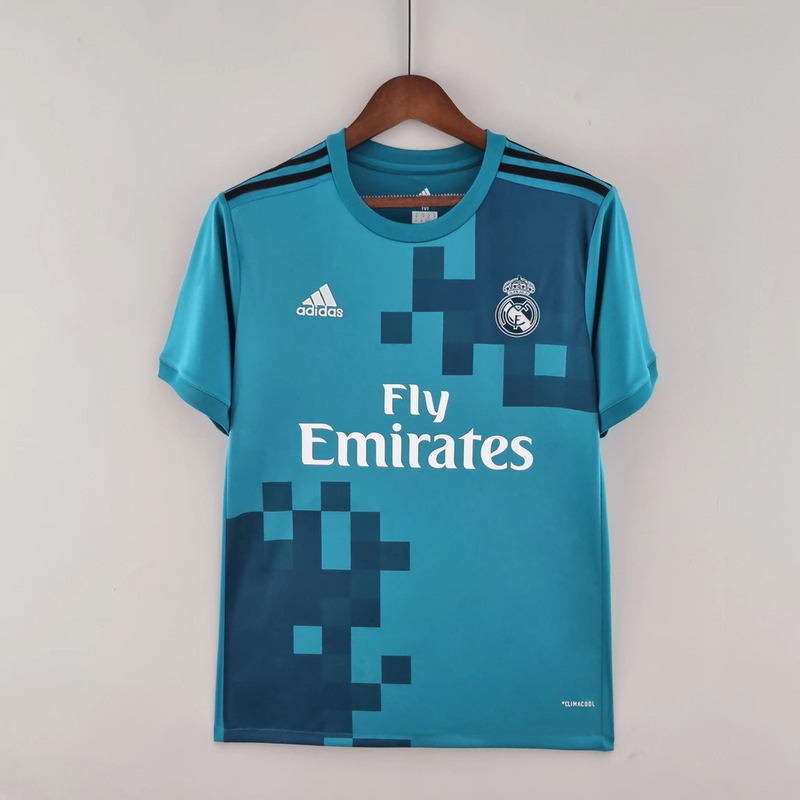 Camisa Retrô Real Madrid 2017/18 TERCEIRA AZUL