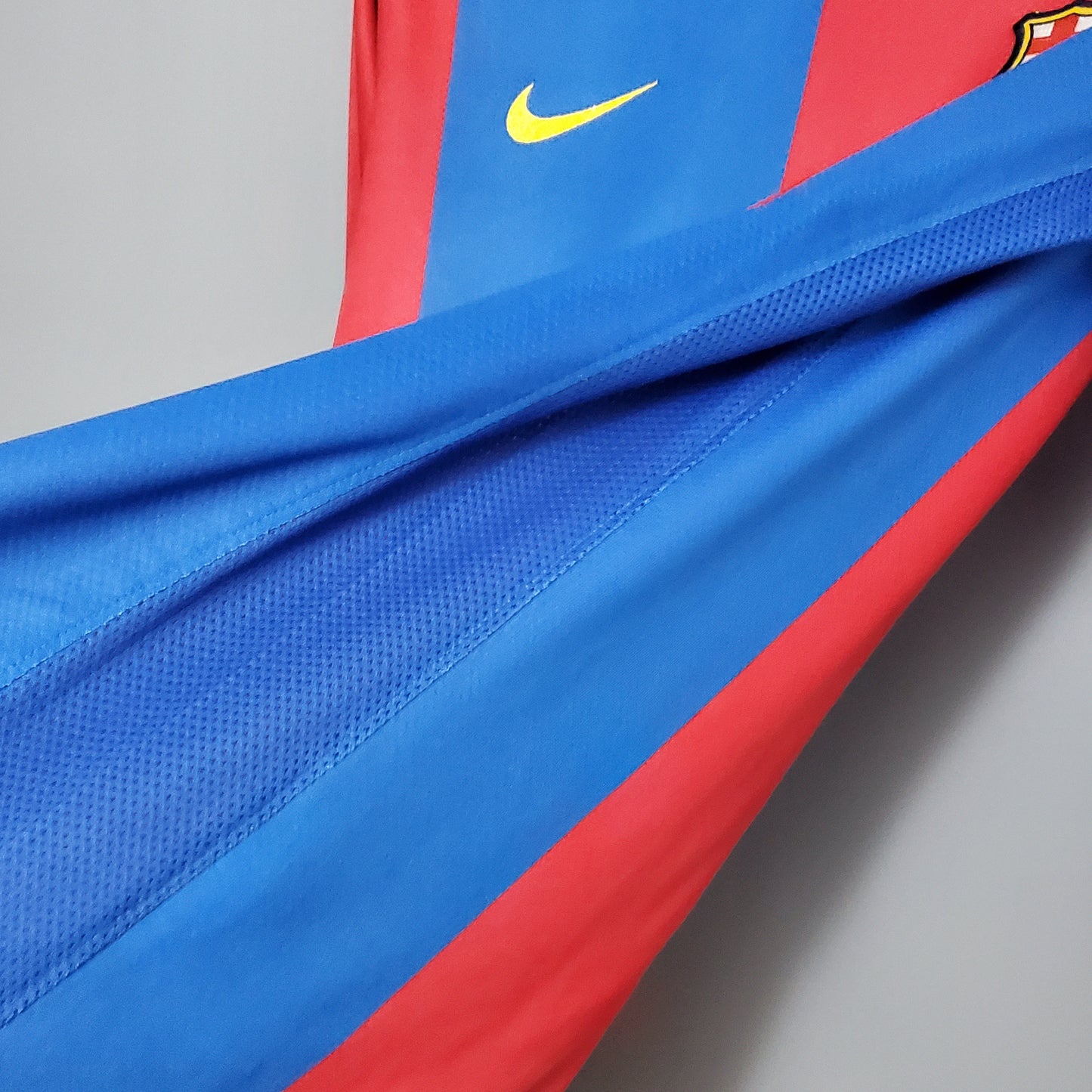 CAMISA RETRÔ BARCELONA HOME MANGA LONGA 06/07