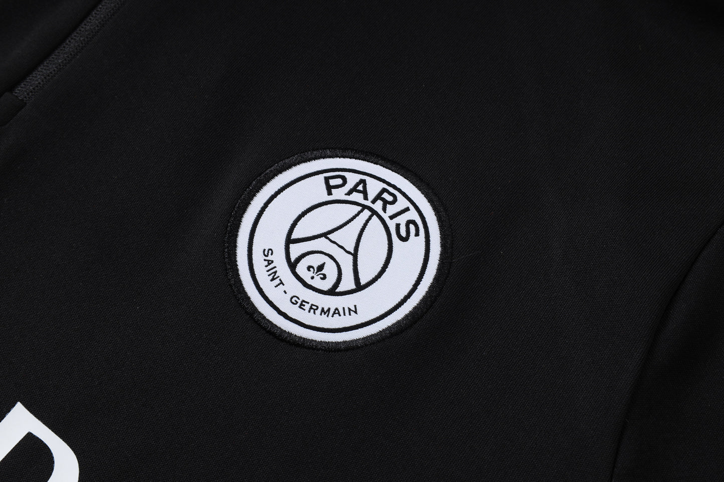 Conjunto Paris Saint Germain Zíper Curto Treino Preto 26/27