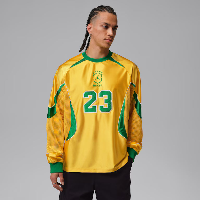 CAMISETA SEL. BR MANGA LONGA GOALIE MASCULINA PRONTA ENTREGA
