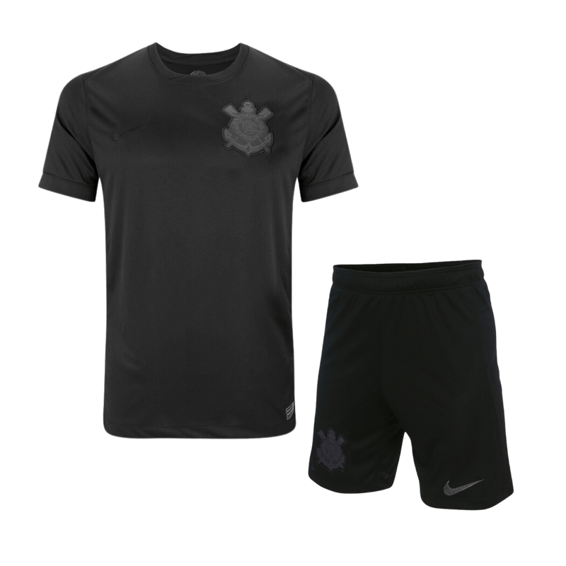 CONJUNTO INFANTIL CORINTHIANS II AWAY 2024/25 PRETO